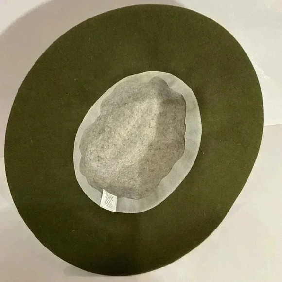 Target 100% Wool Fedora Colorblock Hat Green & Gray - Picture 2 of 8